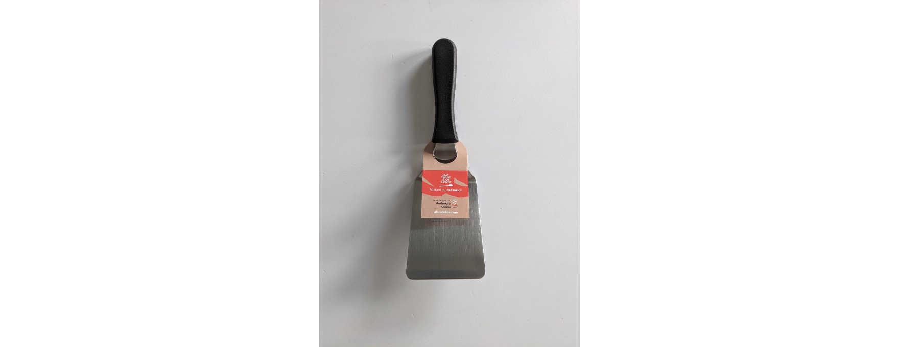 Spatule rigide en acier 15 x 9cm idéal pour snacker - Alice