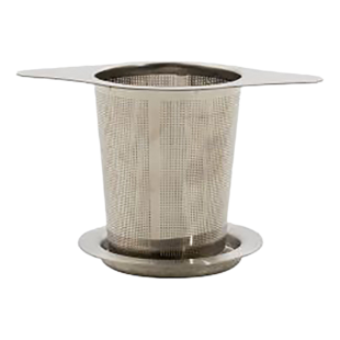 Filtre à thé avec soucoupe en inox 12,5 cm - Point Virgule