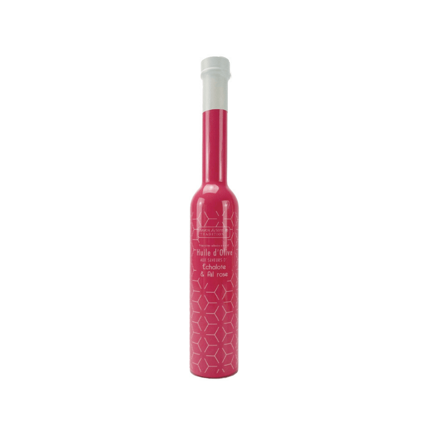Huile d´olive échalotes et ails roses 20 cl - Savor et sens