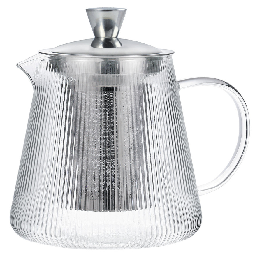 Théière transparente en verre et inox Darjeeling 1.20 l - Cr