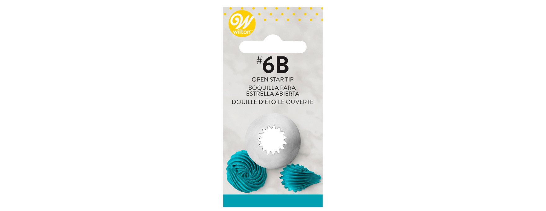 Douille en inox : cannelée étoile  6B - Wilton