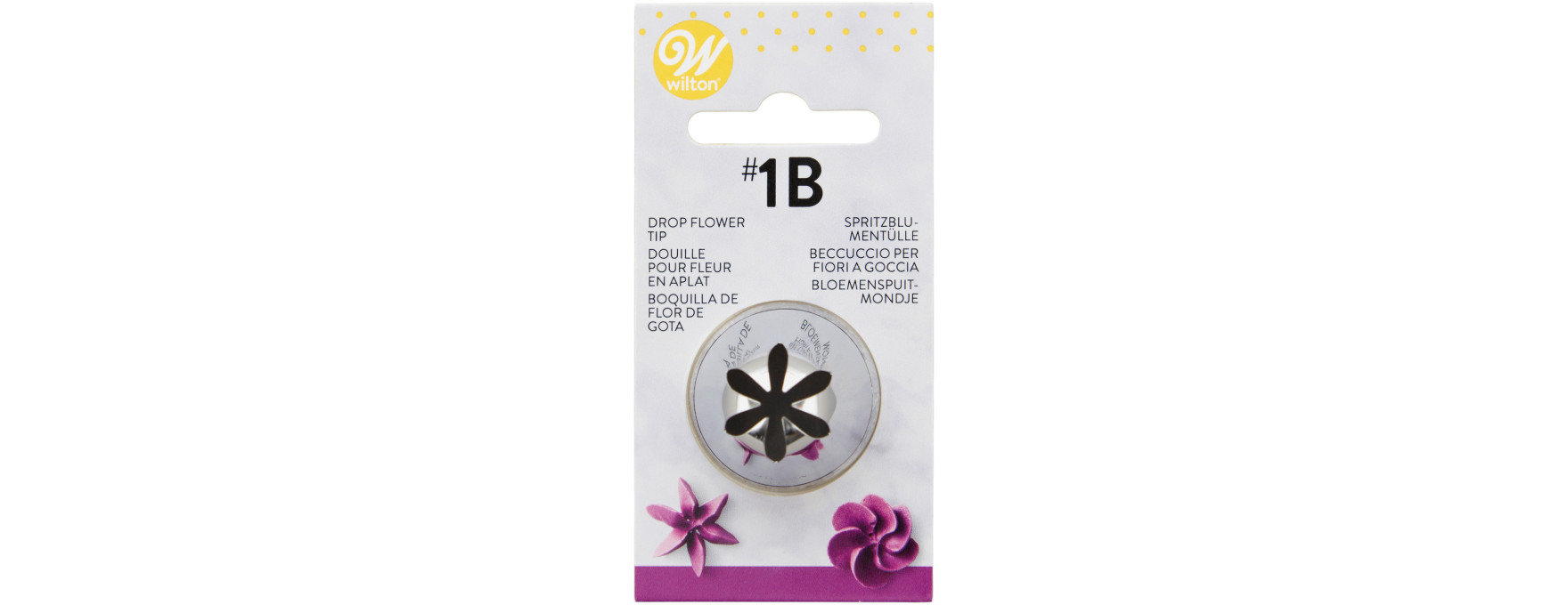Douille en inox : fleur 15 mm  1B - Wilton
