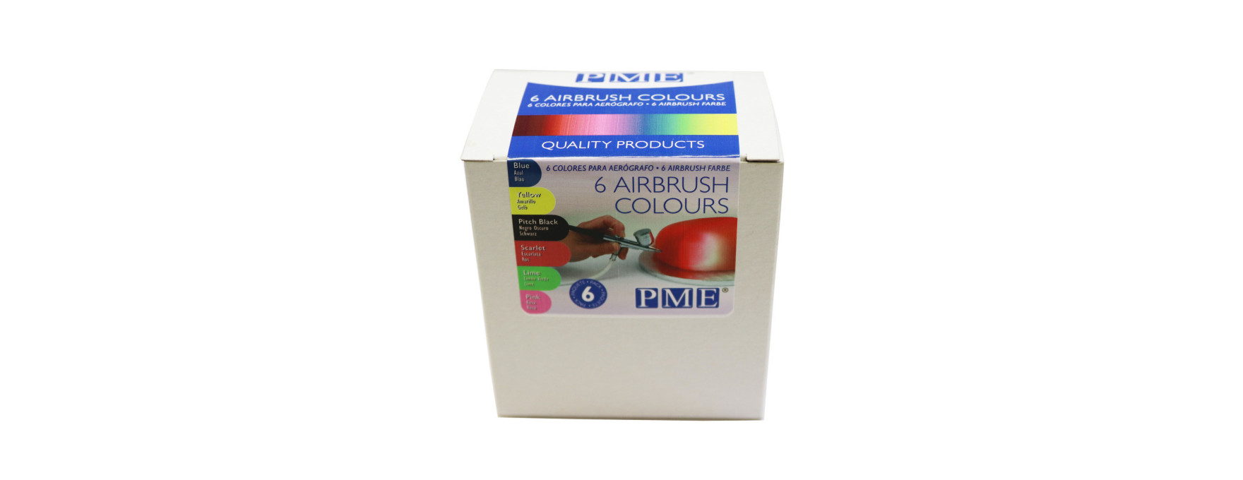 Set de 6 colorants alimentaires liquides pour aérographe : b