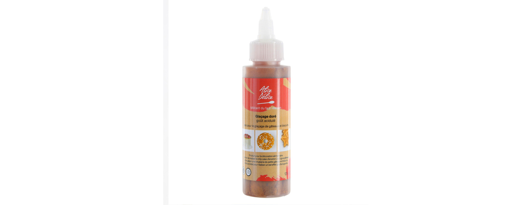 Glaçage drip cake doré goût acidulé 125 gr : idéal pour le g