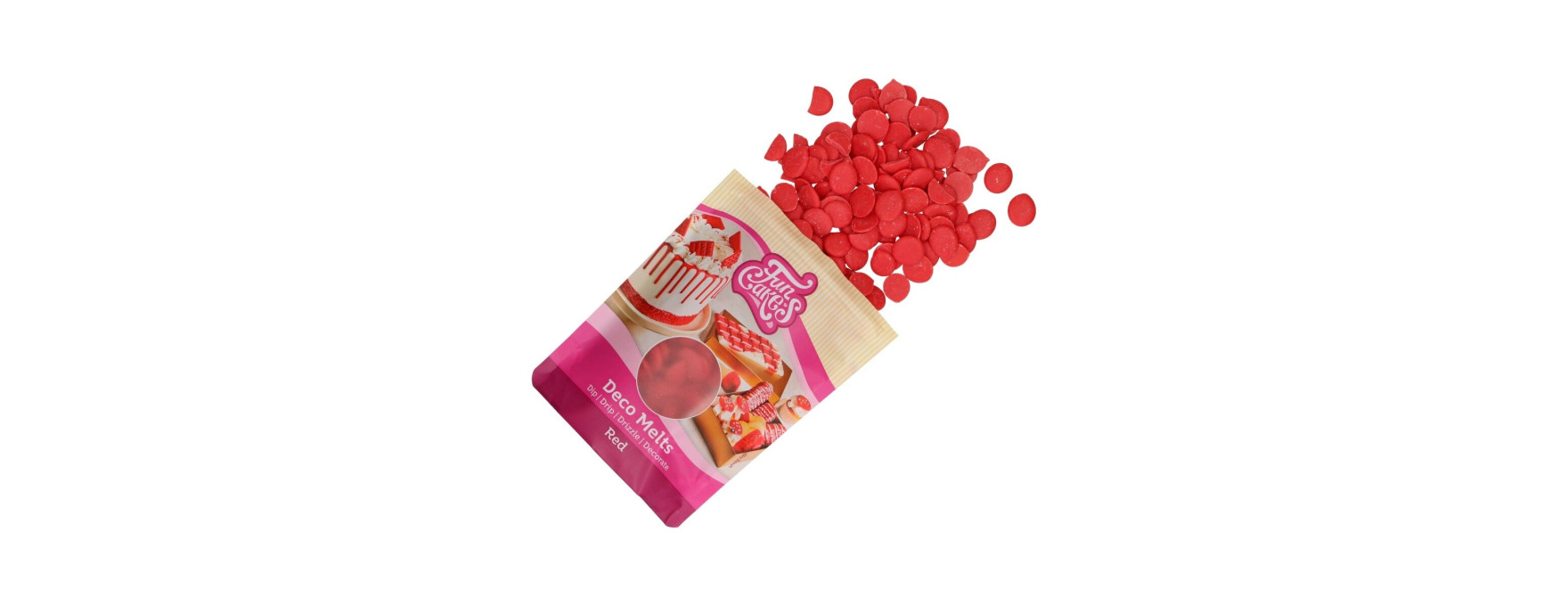 Deco melts rouge 250 gr - FunCakes