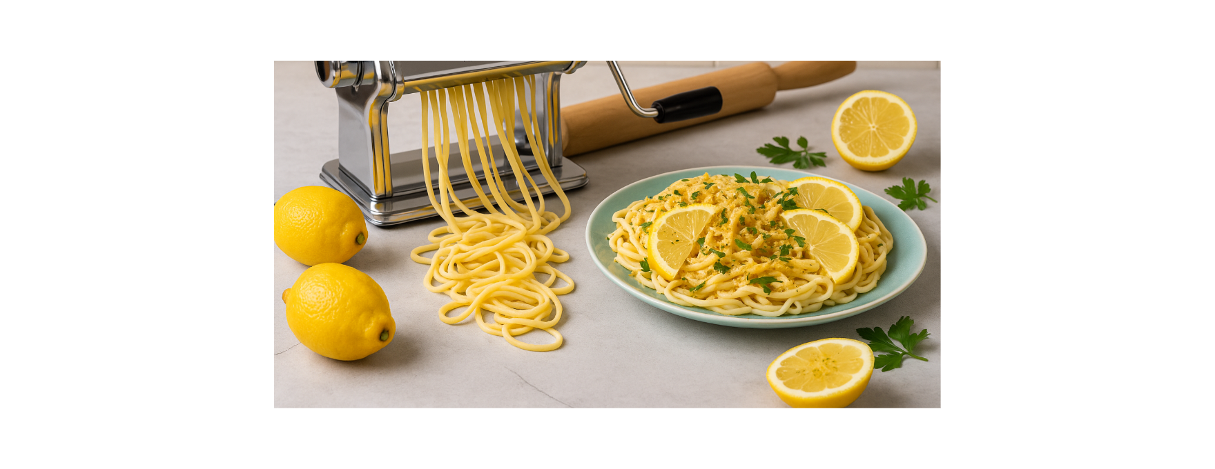 Pâtes fraîches au citron & huile d’olive