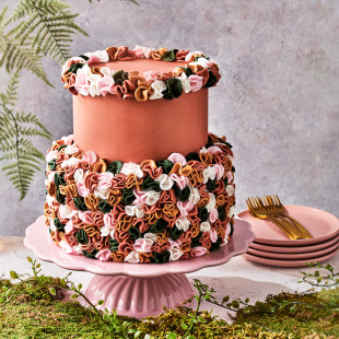 Pâte à sucre rose pailletée 250 gr - Funcakes