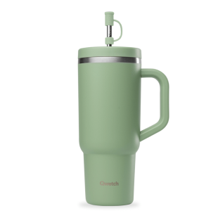 Travel cup isotherme inox Matt Tilleul - 900ml - Qwetch