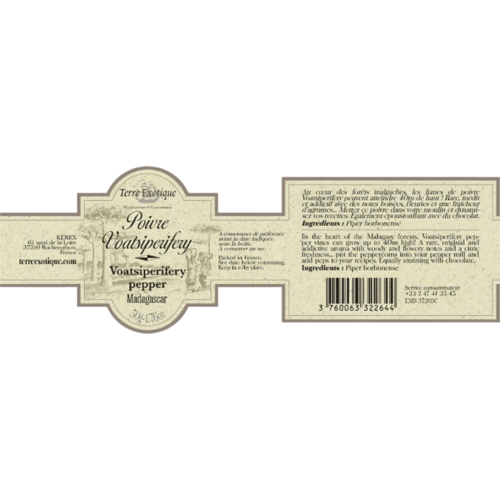 Poivre sauvage Voatsy Perifery 50gr - Terre Exotique