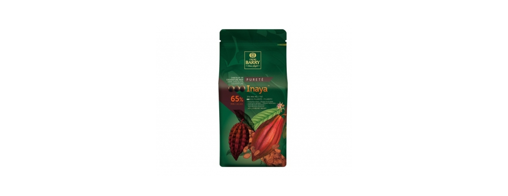 Chocolat de couverture noir pureté Inaya 65% 1 kg - Barry