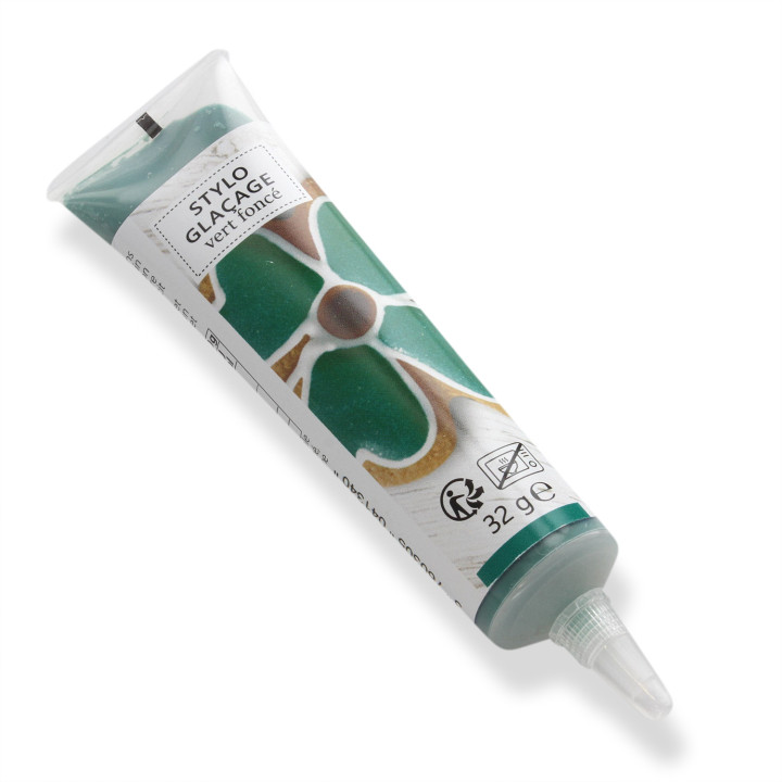Stylo de glaçage pour décorer les biscuits vert foncé 32 gr