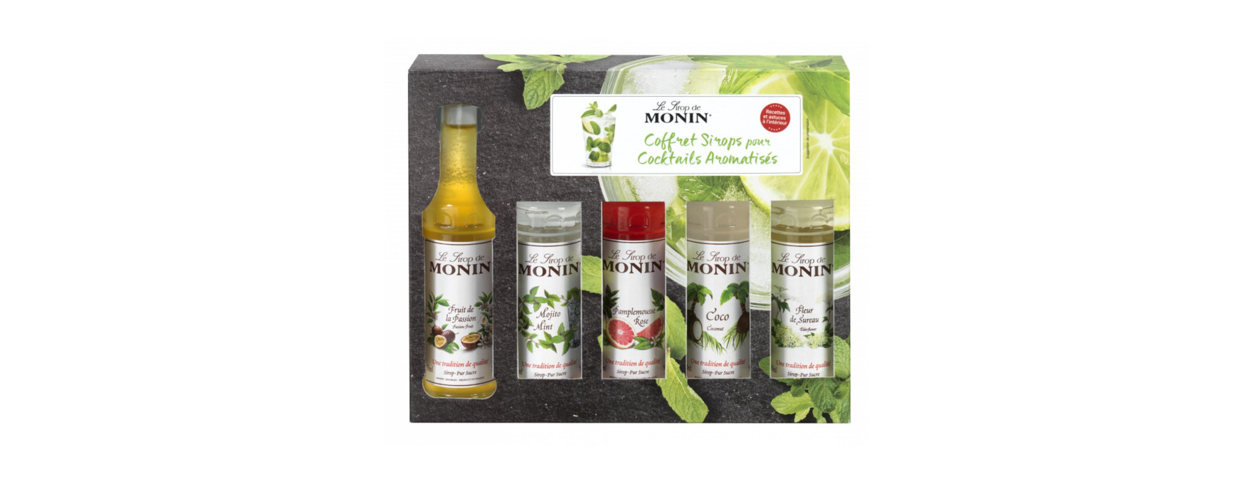 Coffret mini cocktails 5 mignonnettes 5 x 50ml - Monin