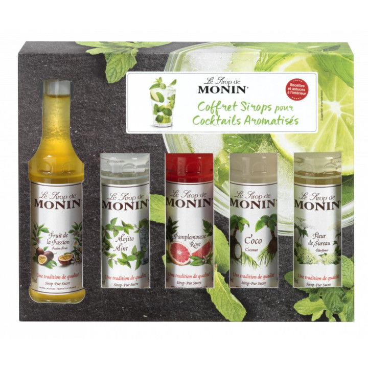 Coffret mini cocktails 5 mignonnettes 5 x 50ml - Monin