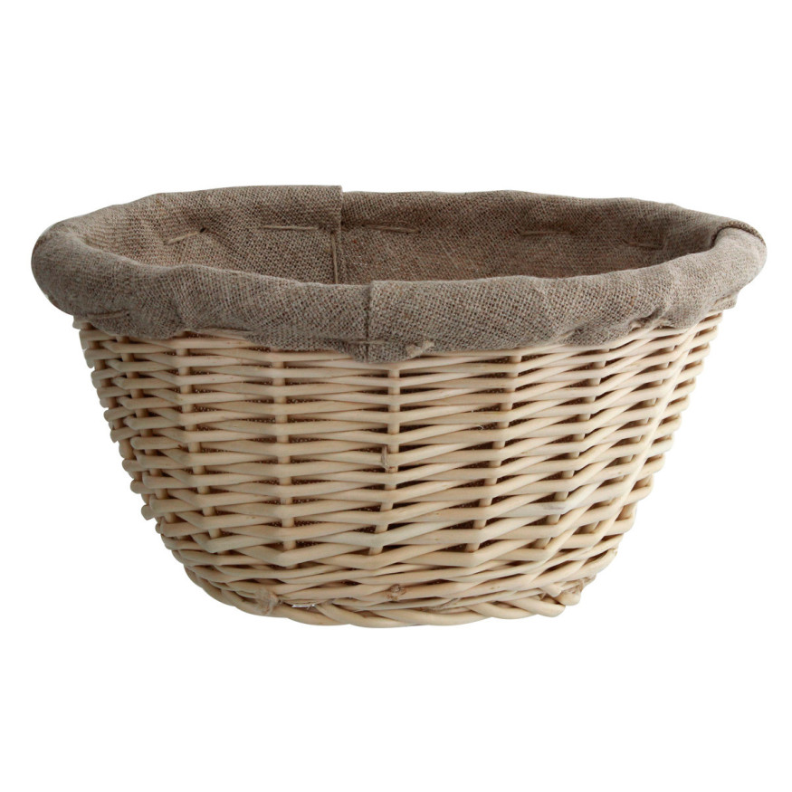 Banneton pour pain rond en osier et toile de lin 21 cm - Mat