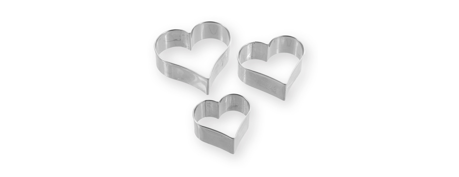 Set de 3 emporte-pièces coeur en inox 4, 5.5 et 6.5 cm - Ali