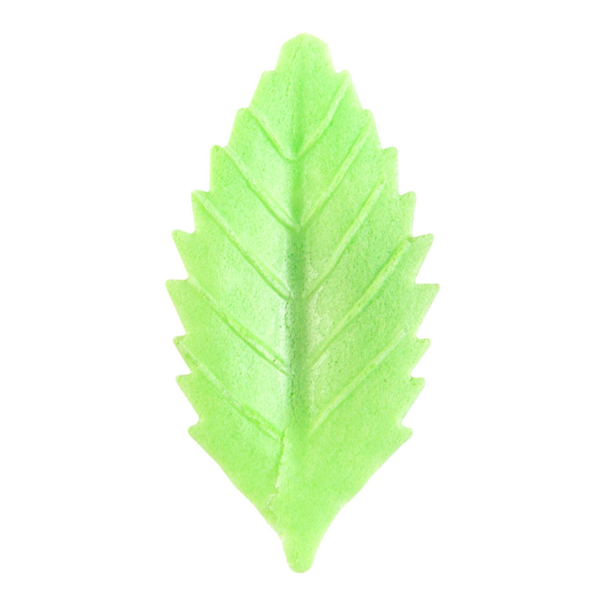 Décor en azyme : 50 feuilles vertes 4,5 cm
