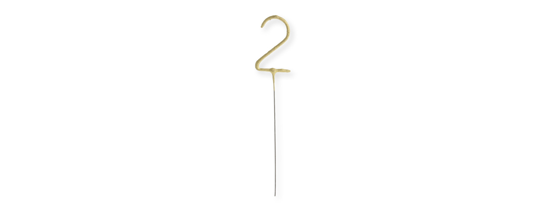 Bougie scintillante dorée : chiffre 2 - Wondercandle