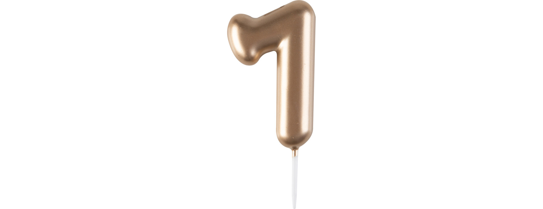 Mini bougie dorée 7 hauteur 4,5 cm