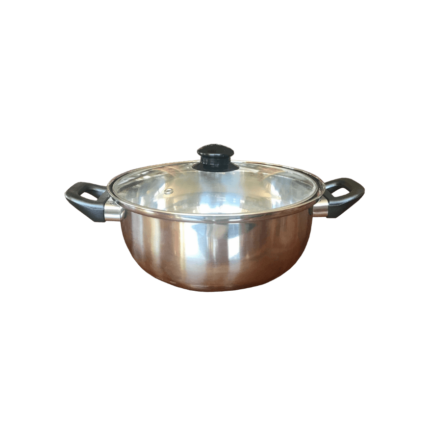 Friteuse inox  26 cm avec couvercle verre et panier acier 4,