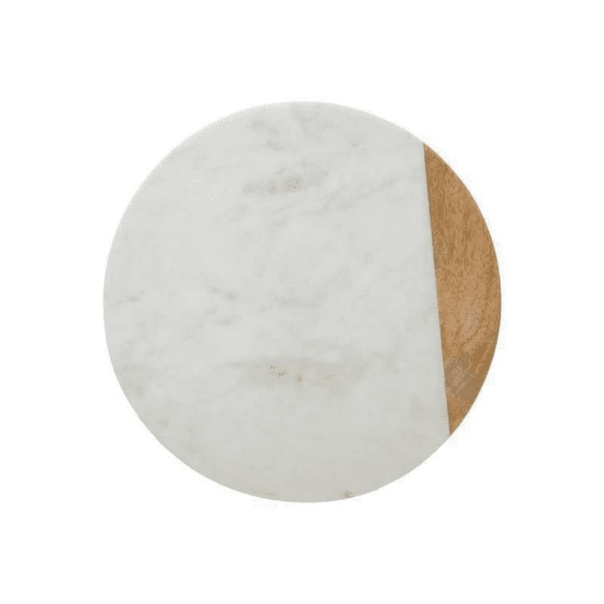 Plateau tournant en marbre et bois 30cm - Secret de Gourmet