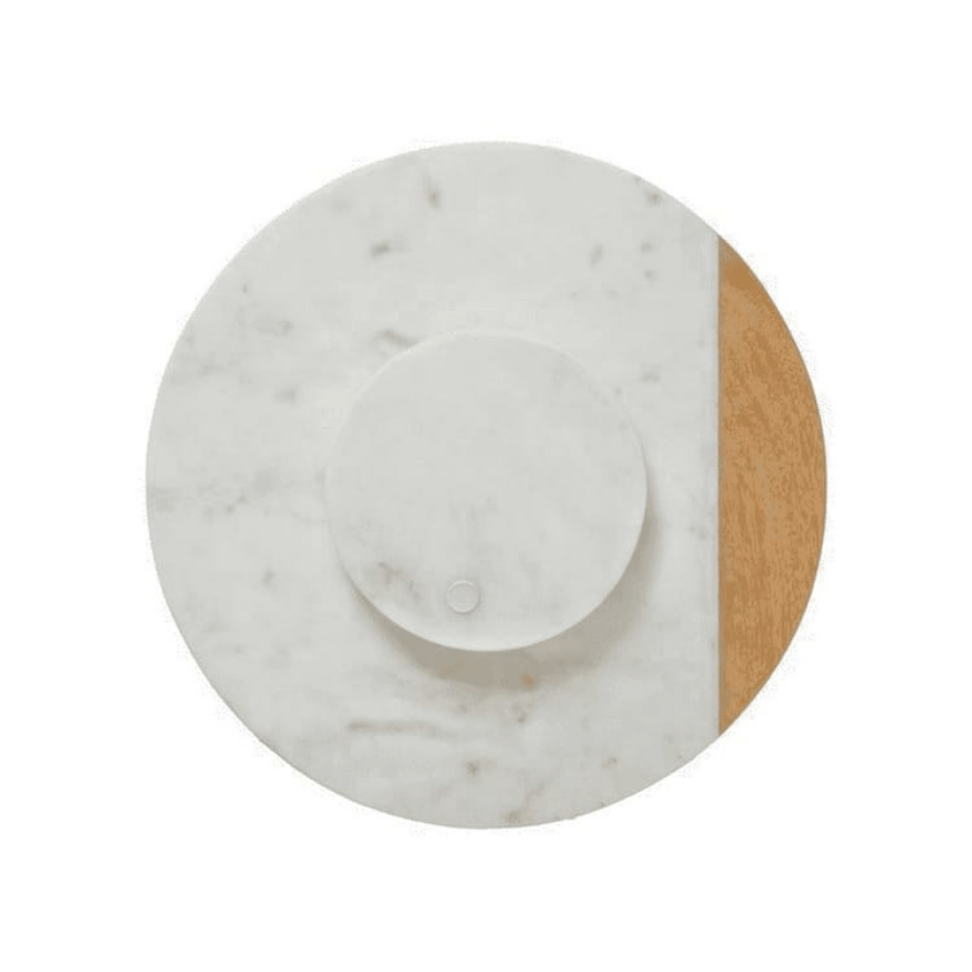 Plateau tournant en marbre et bois 30cm - Secret de Gourmet