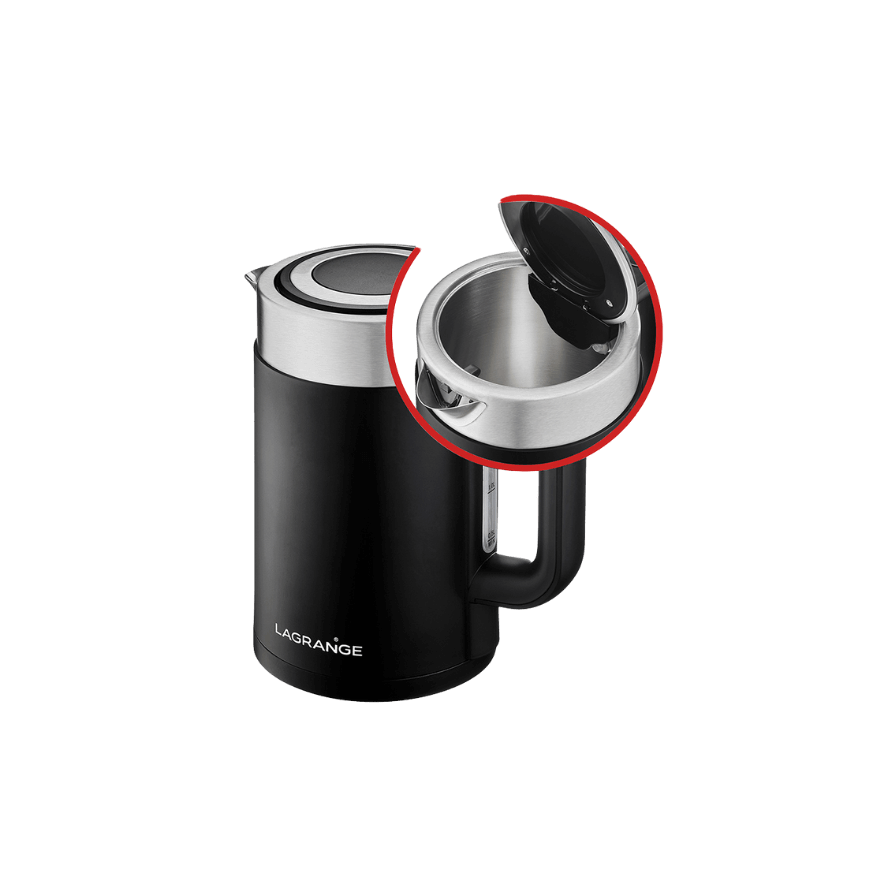 Bouilloire électrique programmable noire 1.7 L - Lagrange