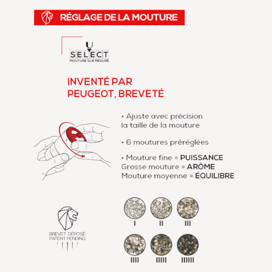 Coffret  bar à poivres Maestro u ´select + 3 poivres - Peuge