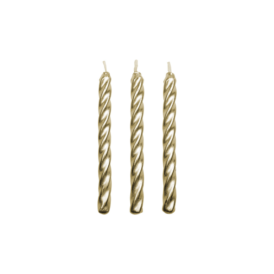 10 bougies d´anniversaire dorées 6.2 cm - PME