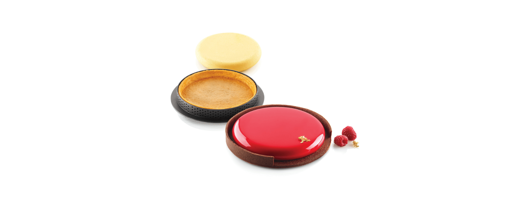 Kit tarte Ring Round : moule en silicone 16 cm et cercle per