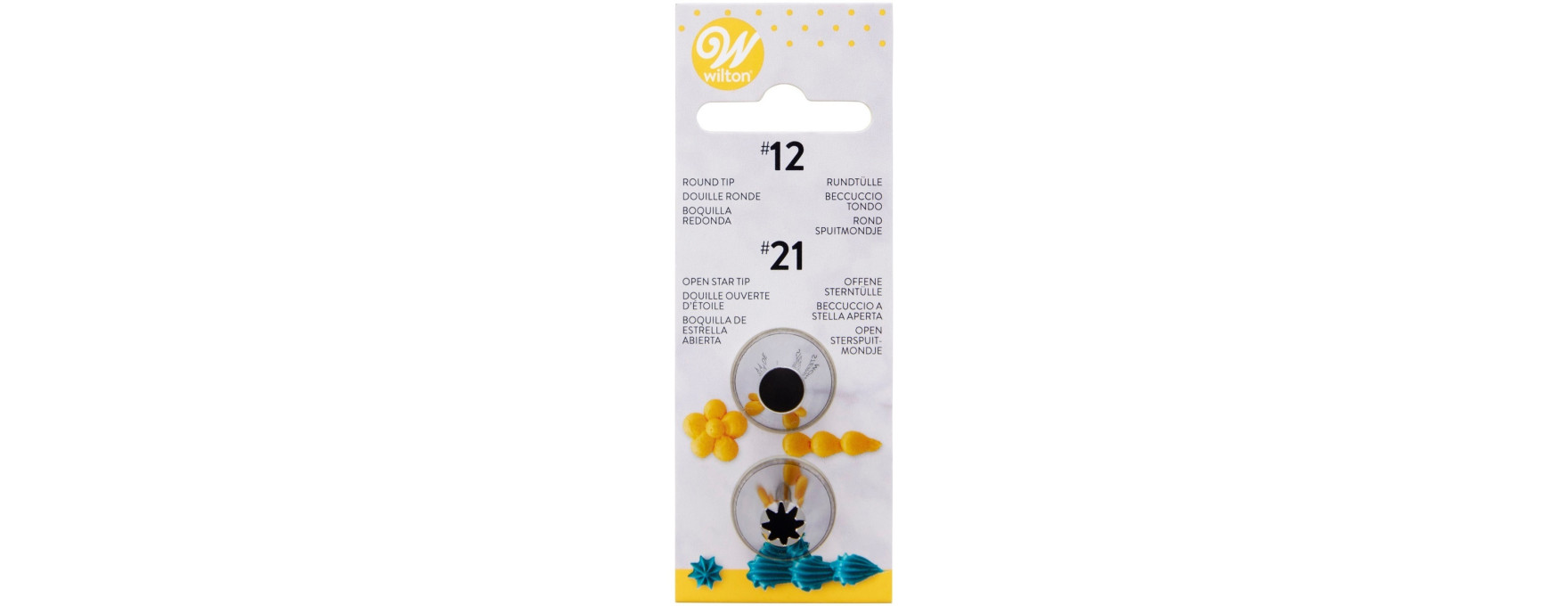 Set de douilles en inox : étoile  21 et ronde  12 - Wilton
