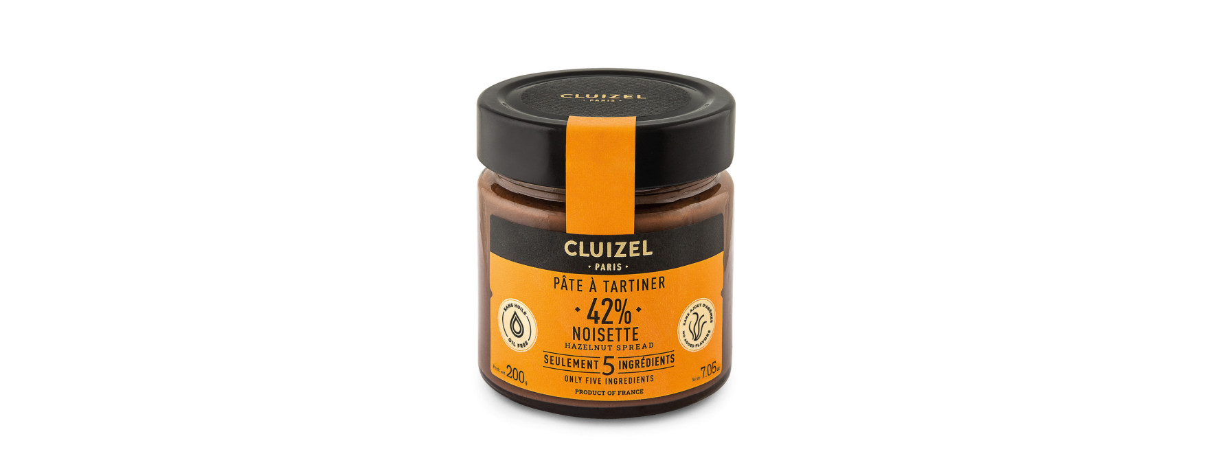 Pâte à tartiner noisettes 42% 200 gr - Cluizel Paris