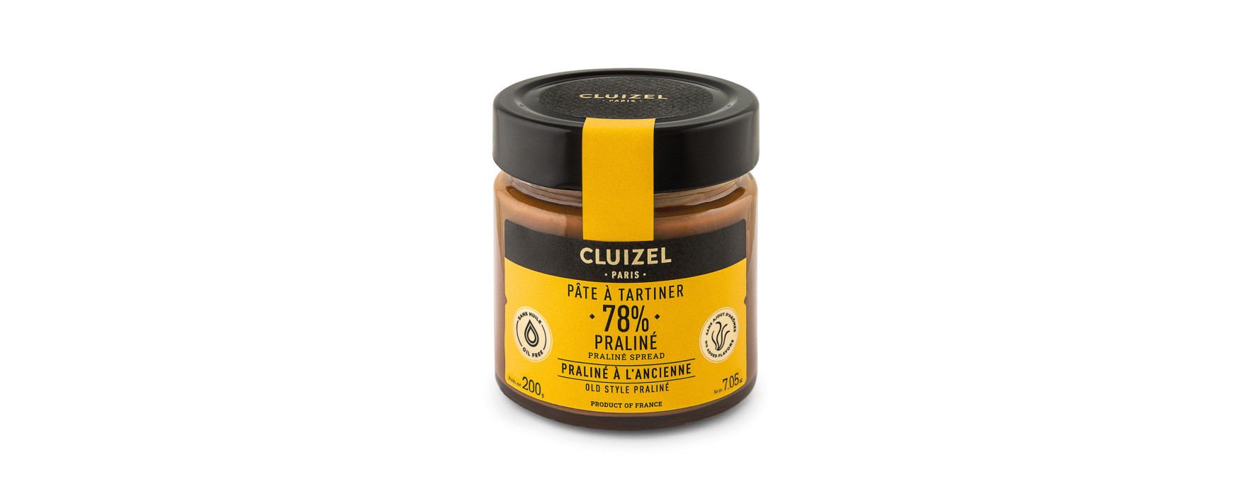 Pâte à tartiner praliné 78% 200 gr - Cluizel Paris