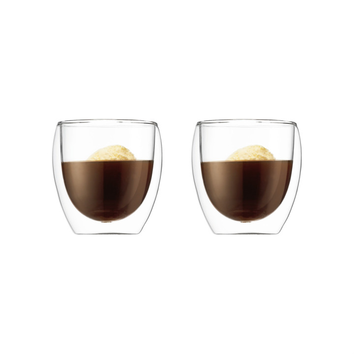 Set de 2 verres double paroi en verre Pavina 250 ml - Bodum