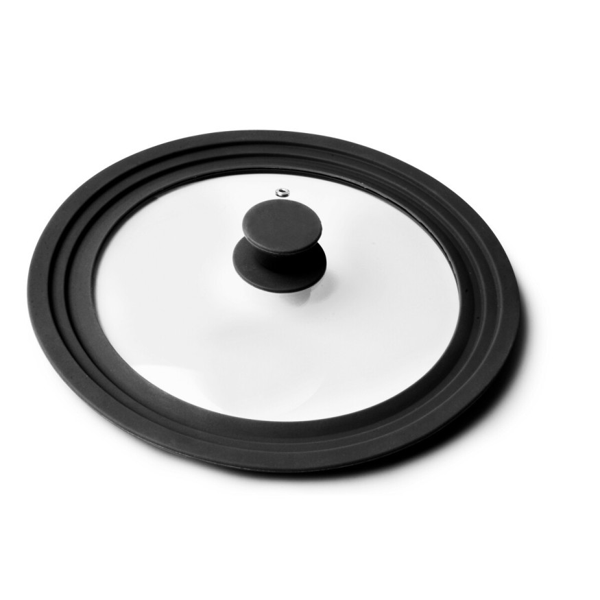 Couvercle en verre et silicone multi-diamètres de 24 à 28 cm