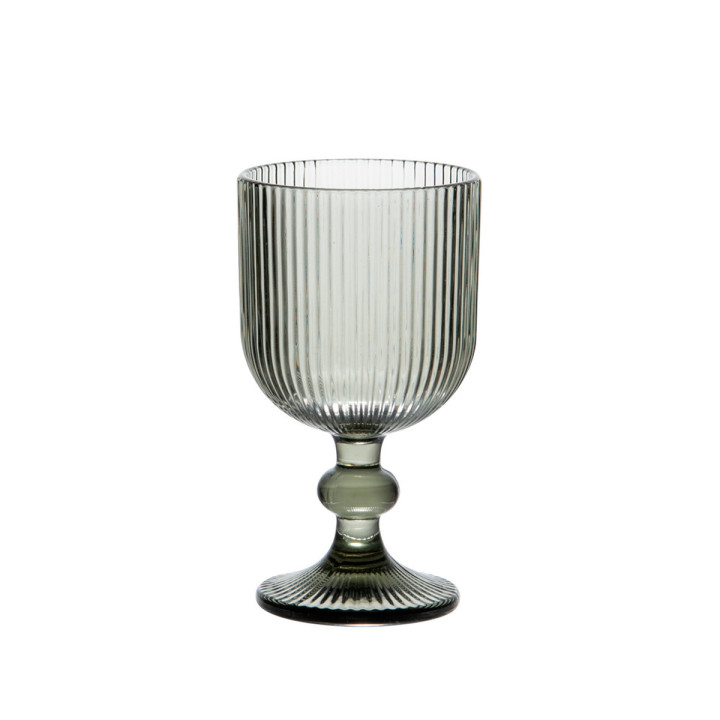 Boîte de 6 verres à pied 250ml Dolce gris - Table passion