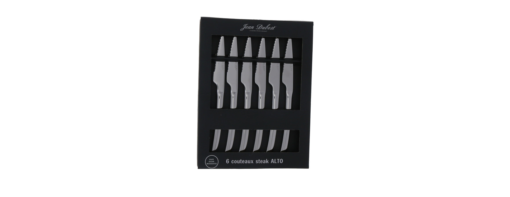 Set de 6 couteaux steak Alto inox - Jean Dubost