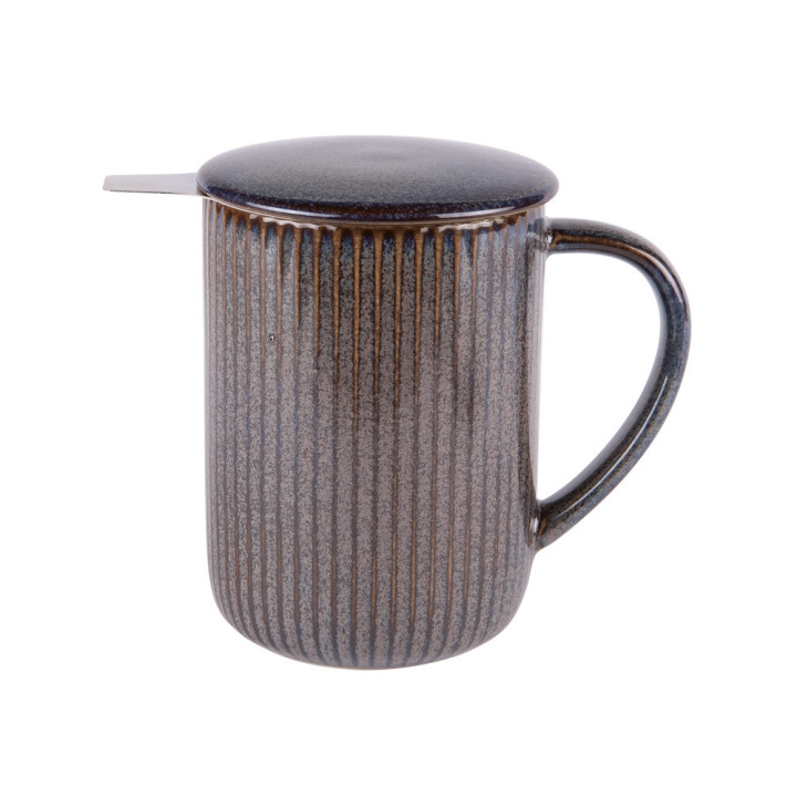 Tisanière avec filtre 0,47l noir bleu Tiao - Table passion