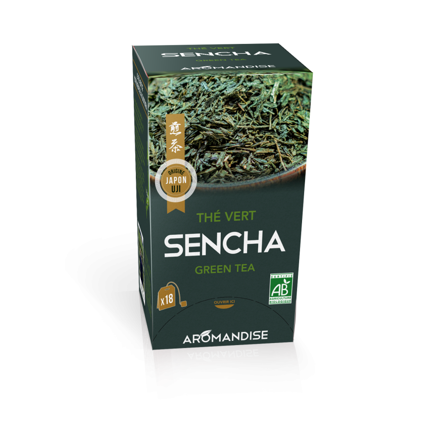 18 sachets de thé vert sencha 2 gr - Aromandise