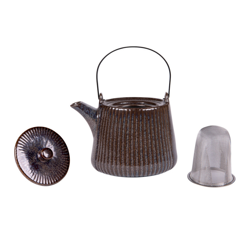 Théière avec filtre Tiao noir bleu 1 L - Table Passion