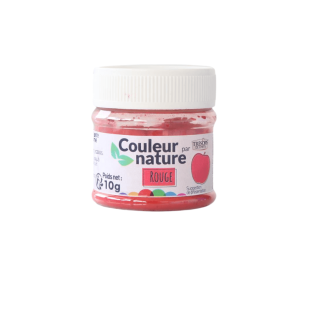 Colorant naturel en poudre Couleur nature : rouge 10 gr - Tr