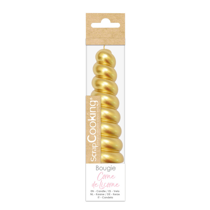 Bougie corne de licorne dorée XXL - Scrapcooking