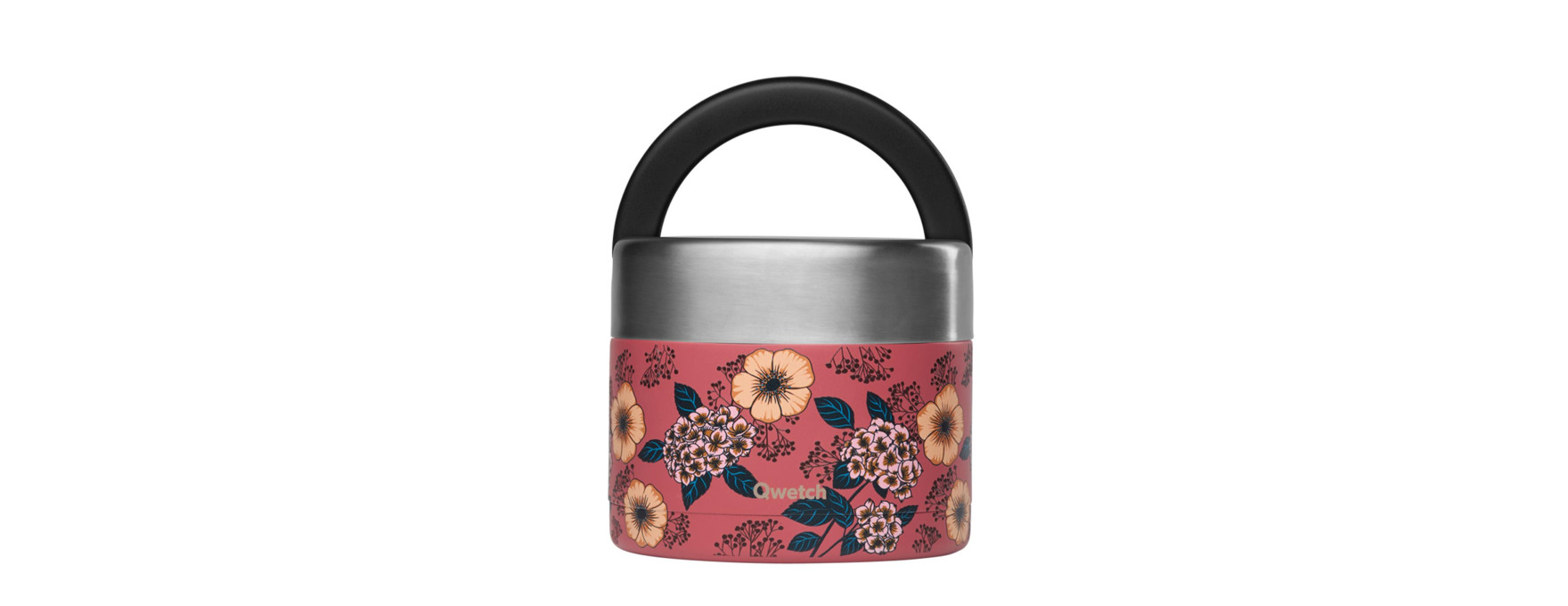 Boîte repas poignée isotherme en inox Anémone 850ml - Qwetch