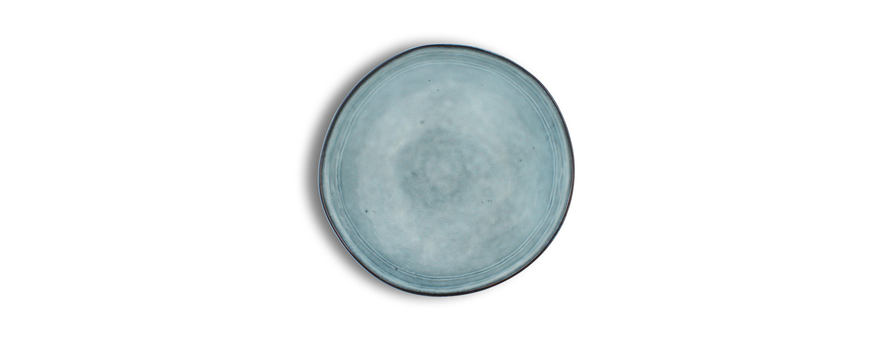 Assiette gourmet 24 cm Aronal en grés bleu - Ogo living