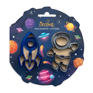 Kit 2 emporte-pièces en plastique : Espace - Decora