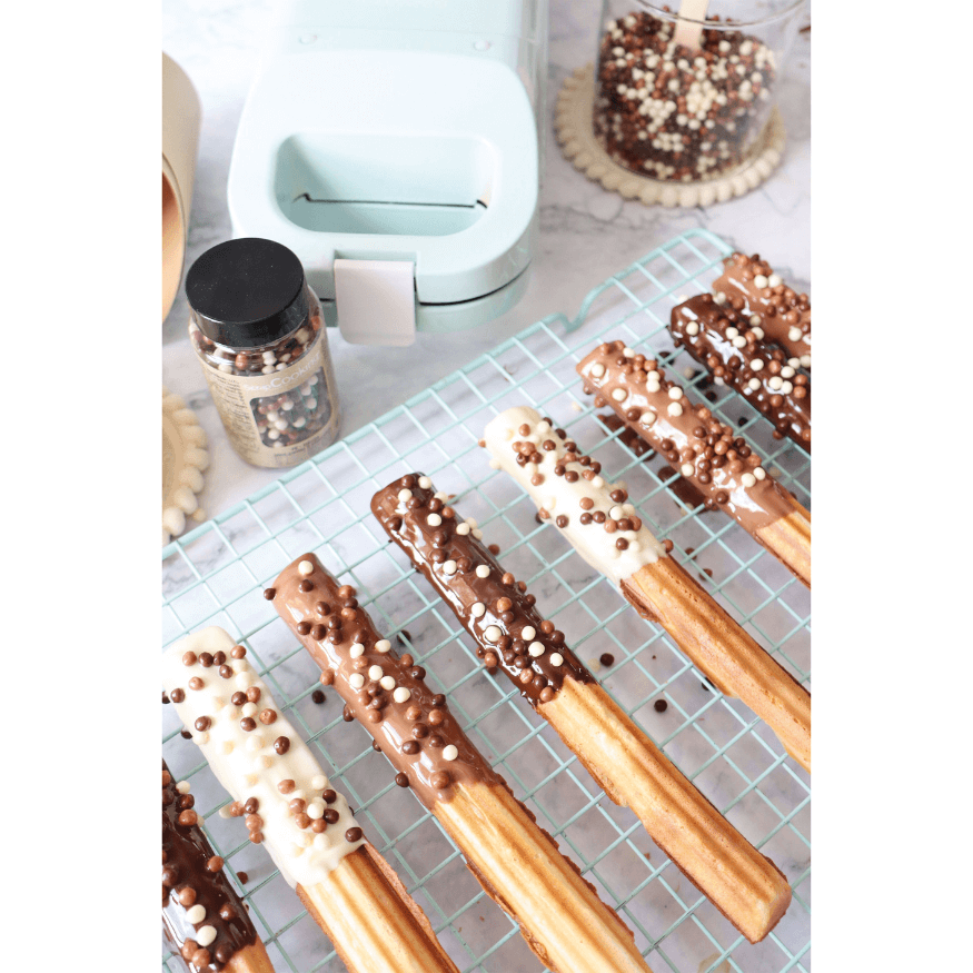Dcor  parsemer : mini perles au chocolat blanc, noir et lait