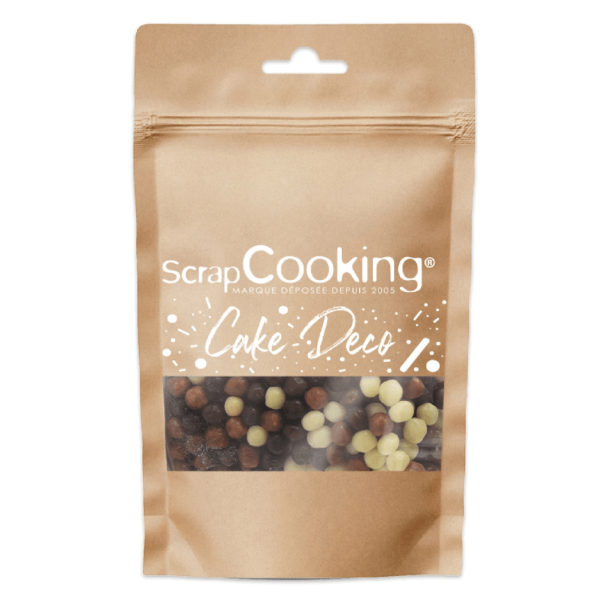 Dcor  parsemer : mini perles au chocolat blanc, noir et lait