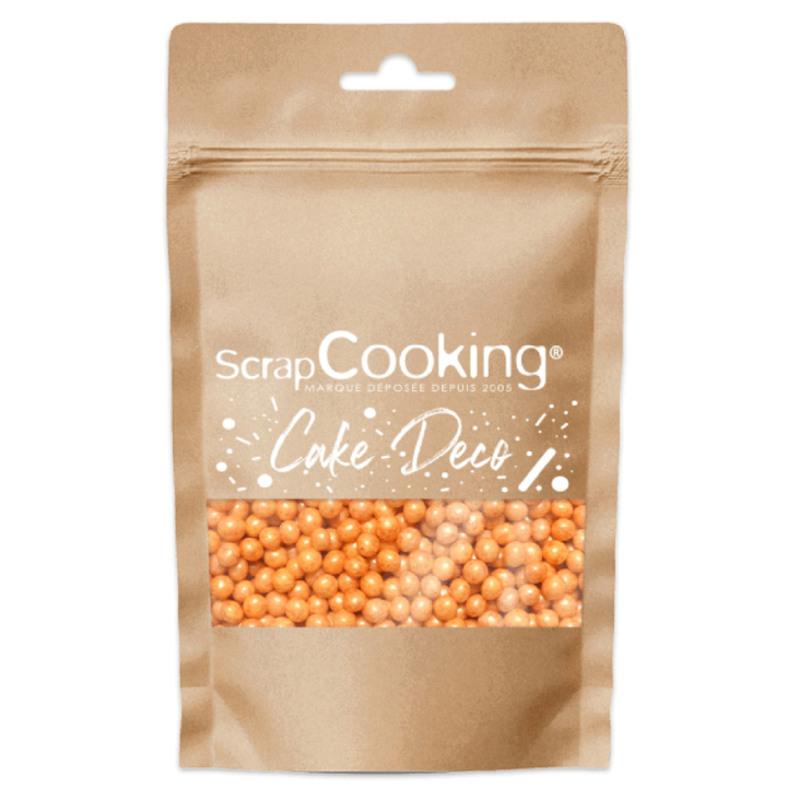 Dcor  parsemer : perles dores 55 gr - Scrapcooking
