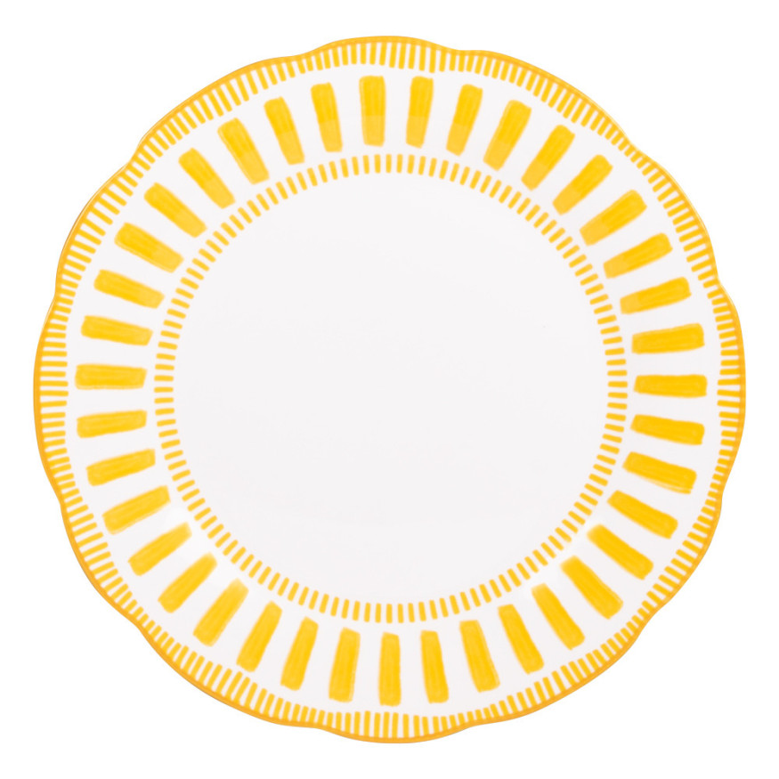 Assiette plate 27cm Napoli Jaune - Table passion