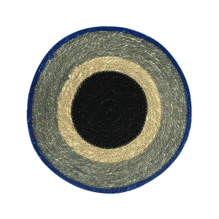Set de table 38cm Luna rond en jonc de mer bleu - Ogo living