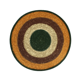 Set de table 38cm Luna rond en jonc de mer terracotta - Ogo 